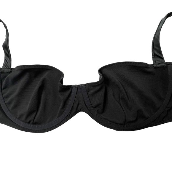 SKIMS Woven Shine Underwire Bra 44DD Onyx - Picture 7 of 12